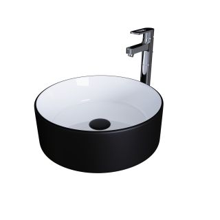 Раковина Grossman Color 36см чёрный/белый GR-4040BW